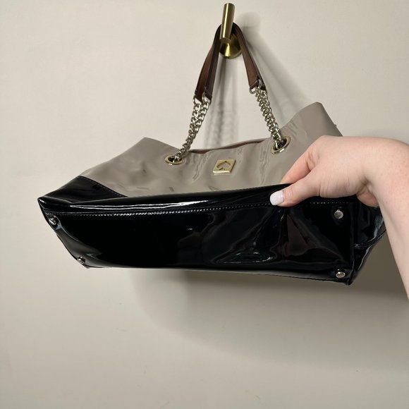 Kate Spade Colorblock Chain-Link Patent Leather Shoulder Bag - Picture 3 of 7